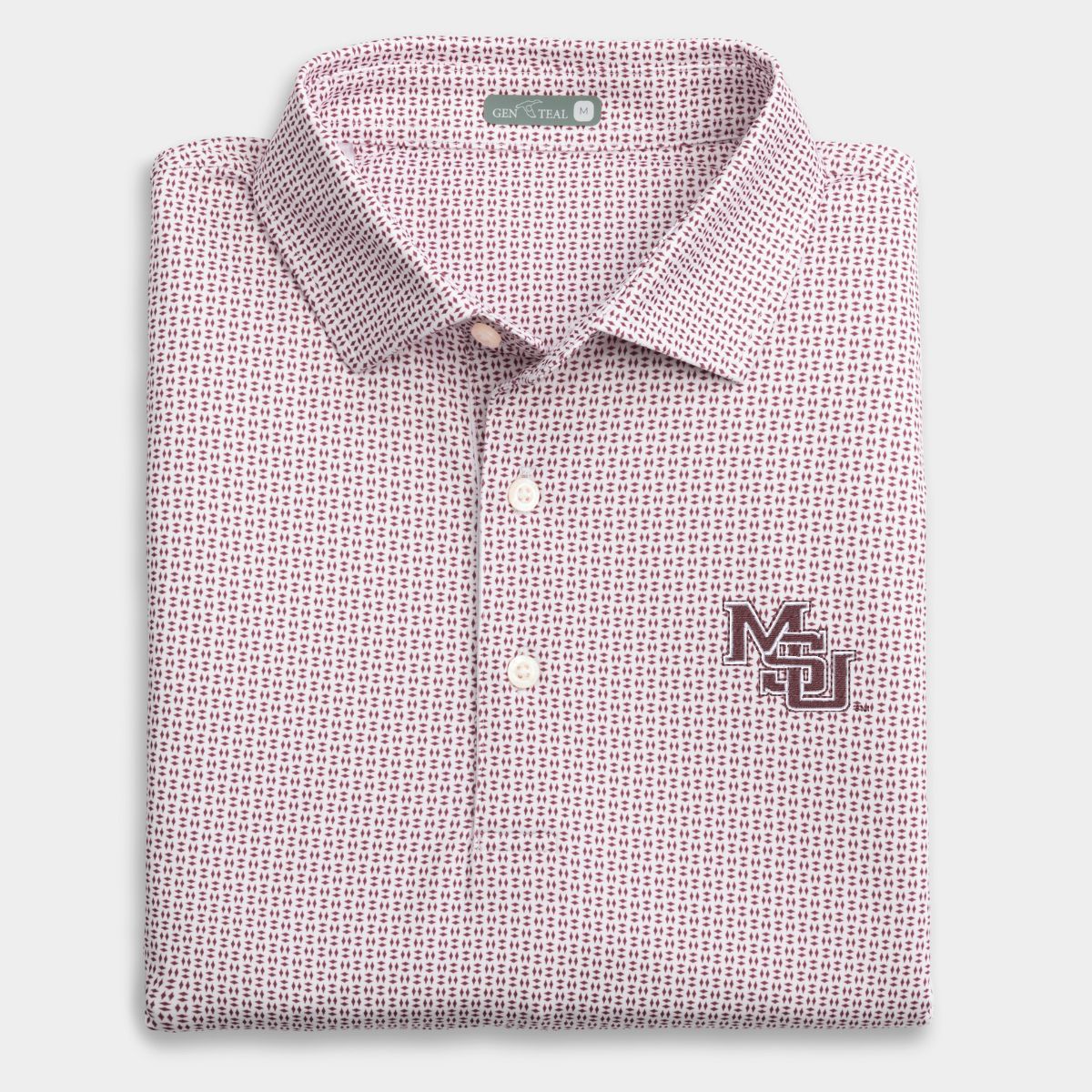Mississippi State Trellis Printed Performance Polo