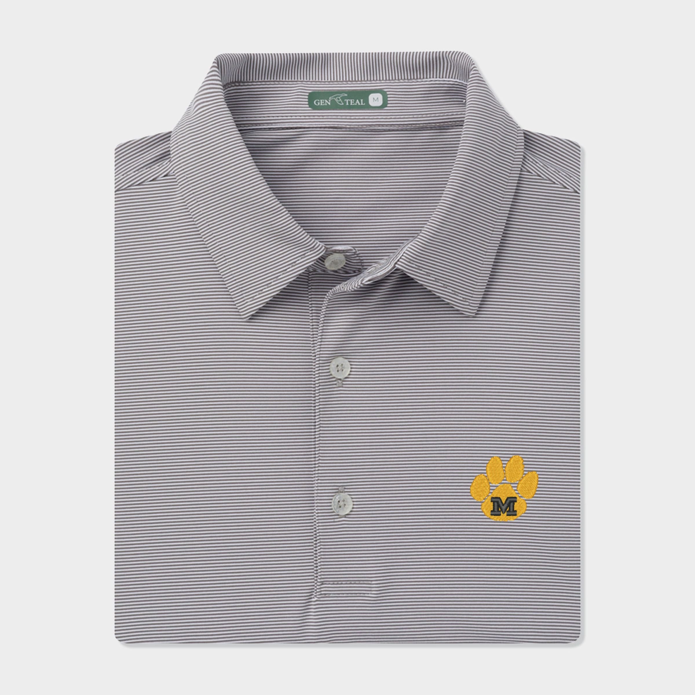 Missouri Paw Club Pinstripe Performance Polo