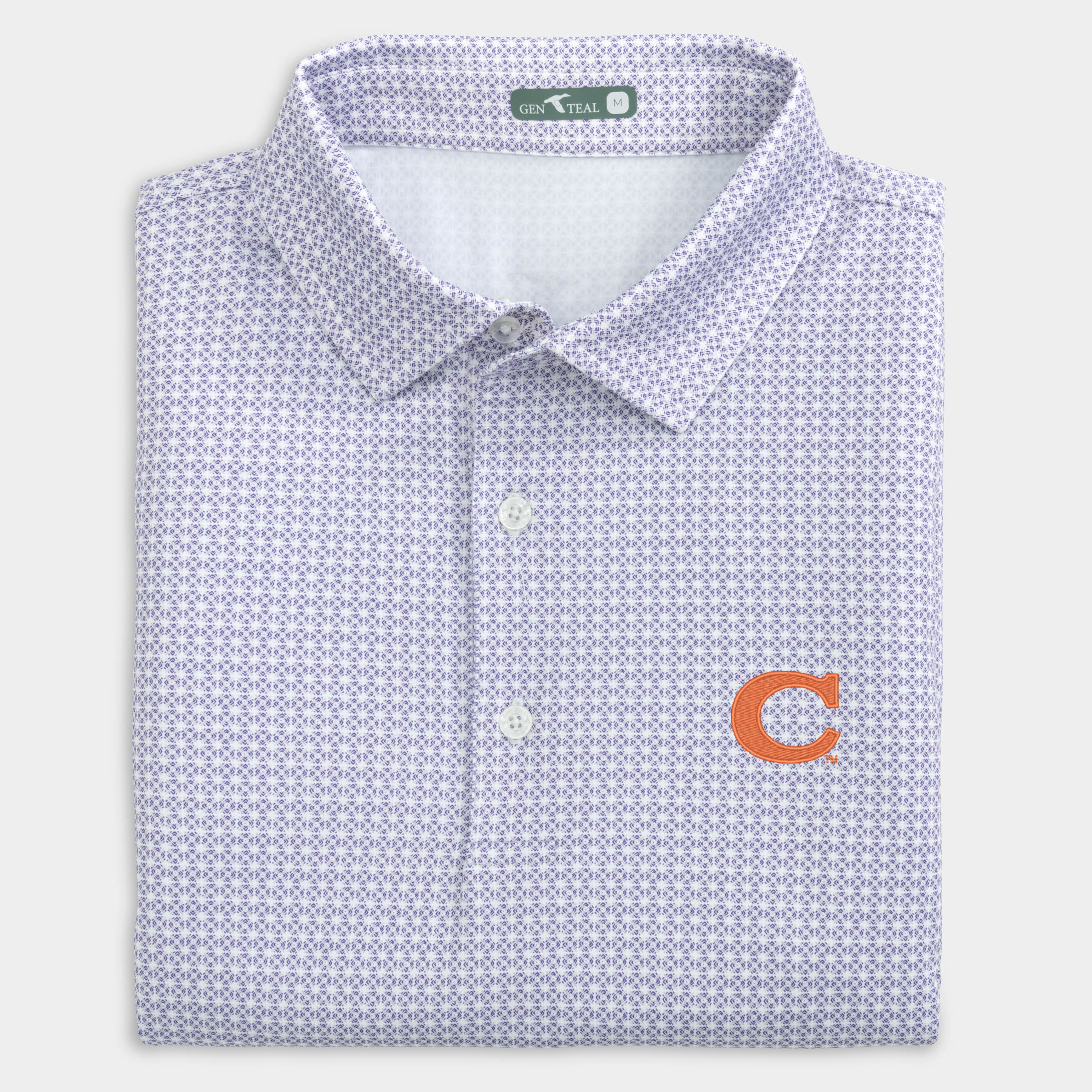 Clemson Vault C Tile Printed Performance Polo