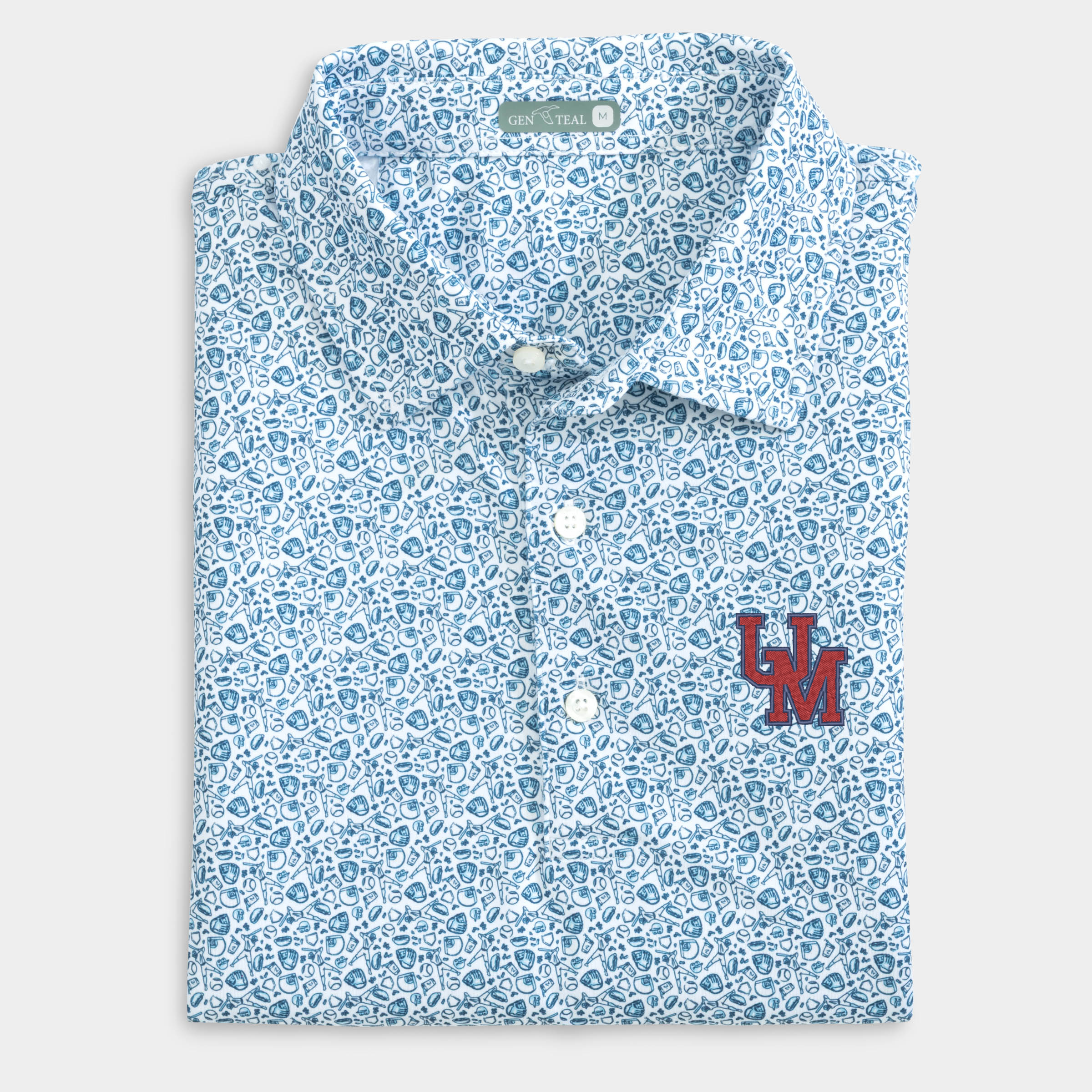 Sunday Ole Miss Fastball Printed Performance Polo