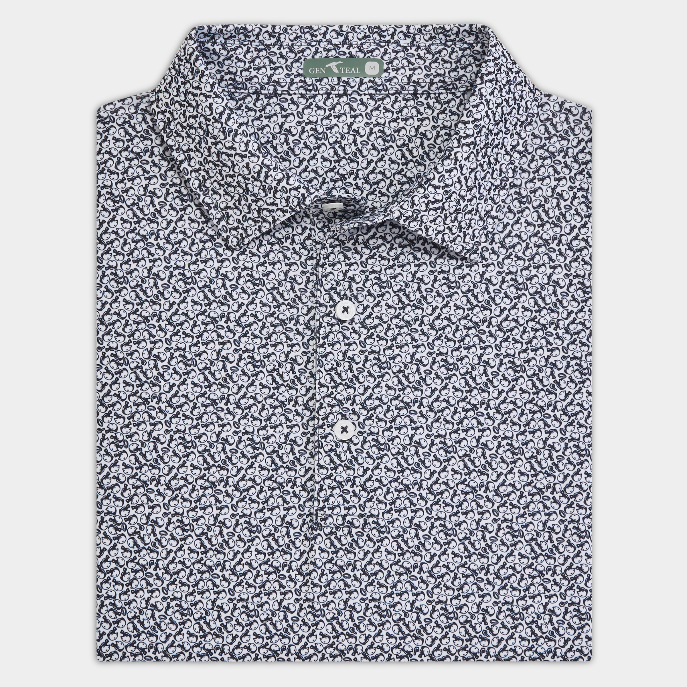 Black Helmet Havoc Printed Performance Polo