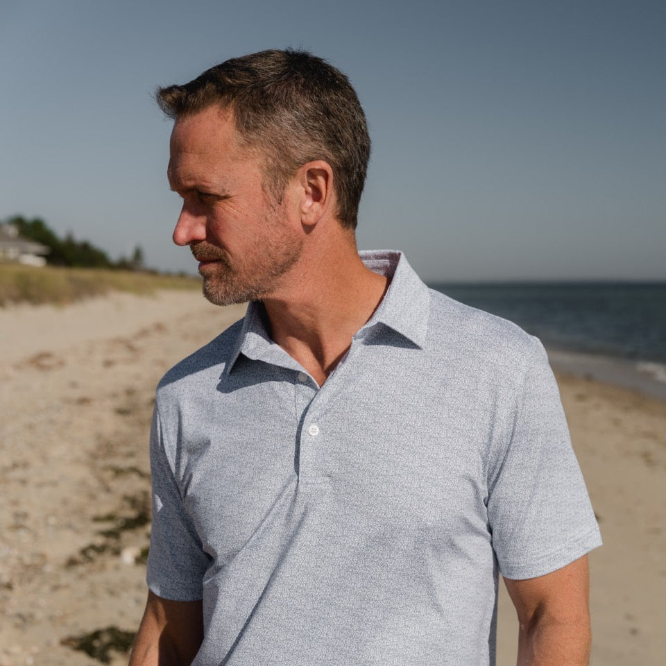 Great White Printed Performance Polo