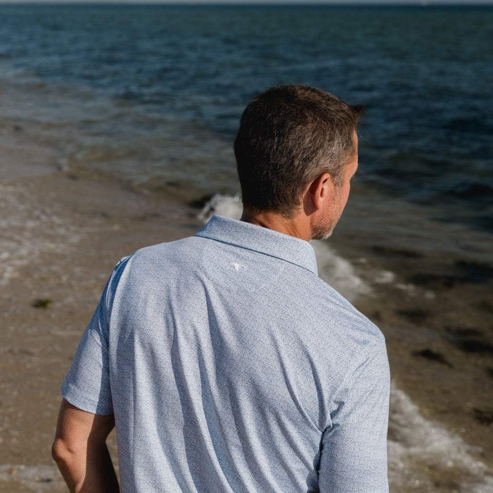 Great White Printed Performance Polo