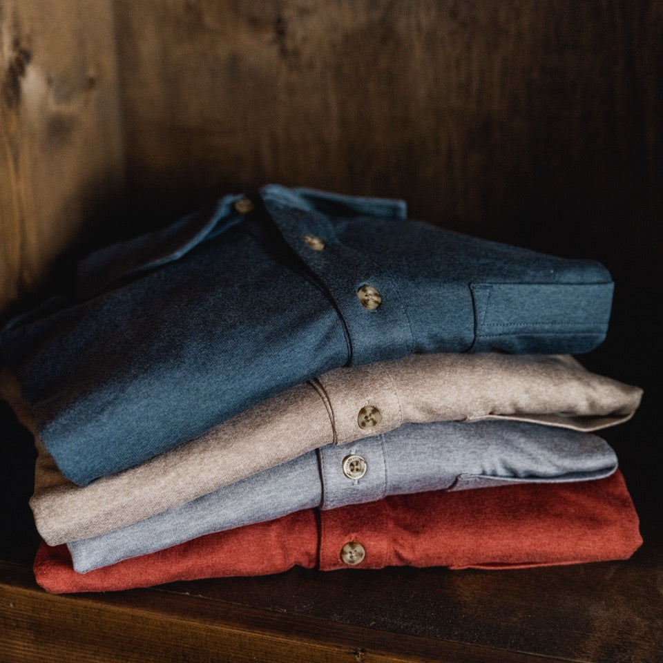 Currant Wander Long Sleeve Polo