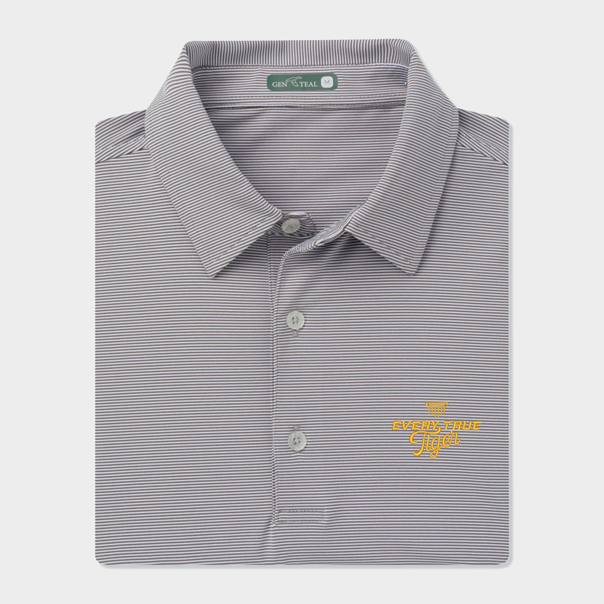 Miz-Lou Stacked Pinstripe Performance Polo