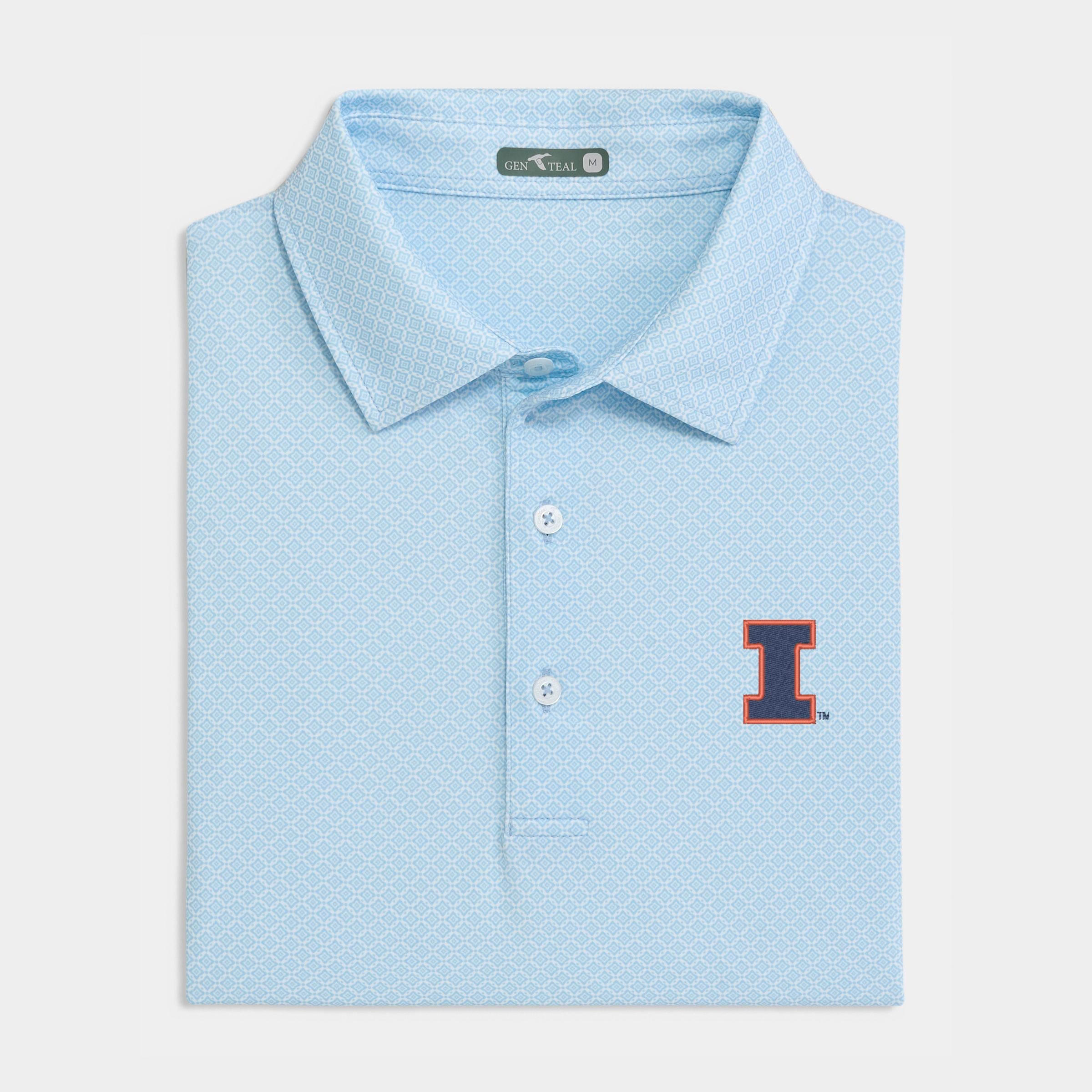 Illinois Diamond Lattice Printed Performance Polo