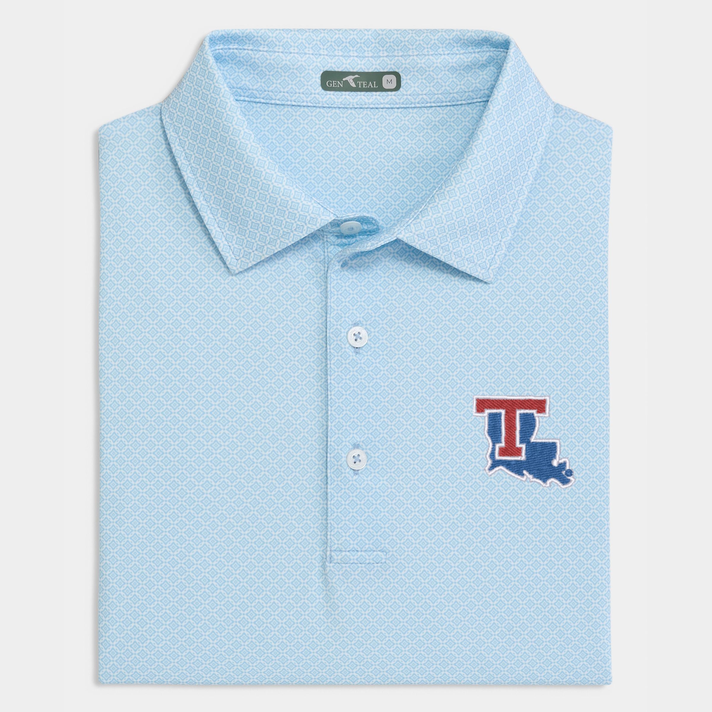 Louisiana Tech Diamond Lattice Printed Performance Polo