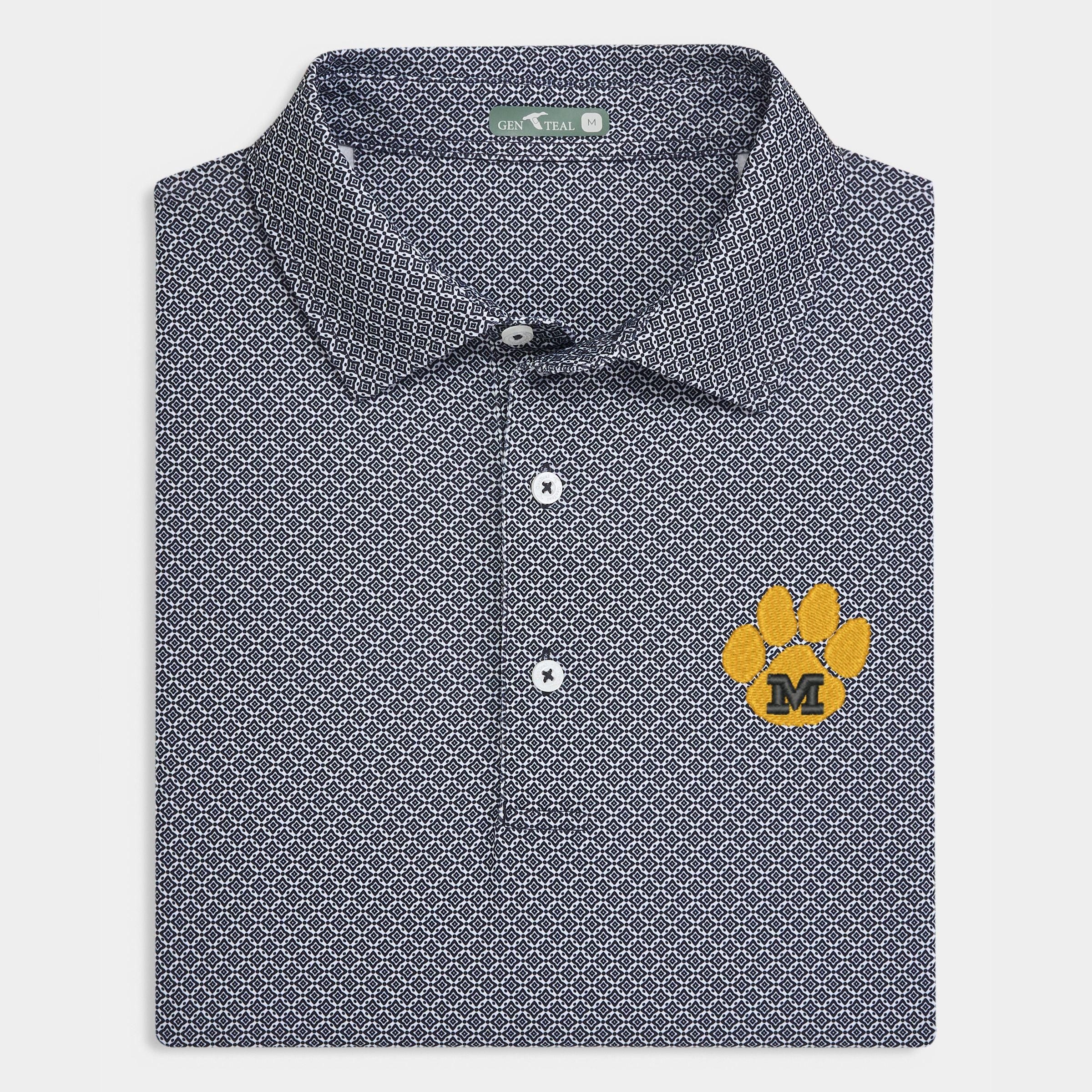 Missouri Paw Diamond Lattice Printed Performance Polo