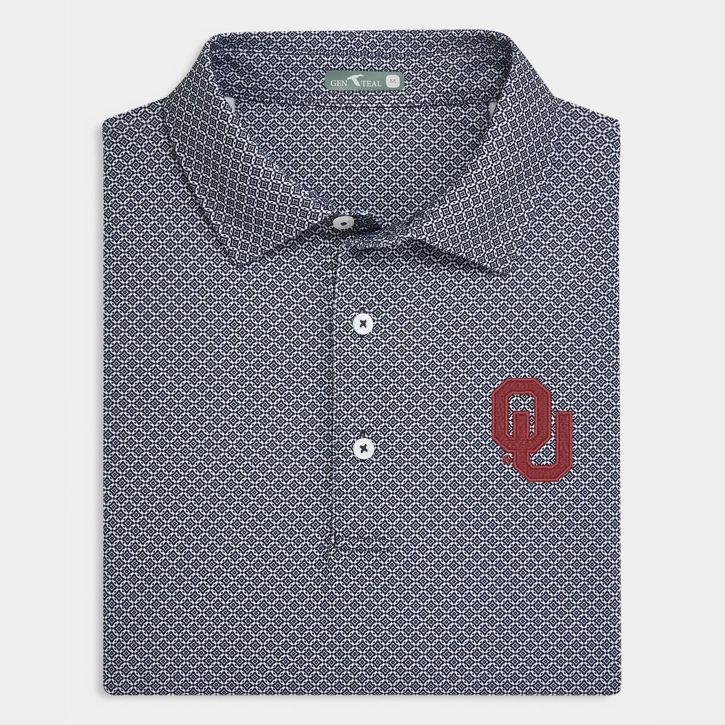 Oklahoma Diamond Lattice Printed Performance Polo