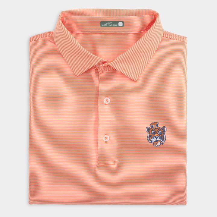 Auburn Vault Pinstripe Performance Polo