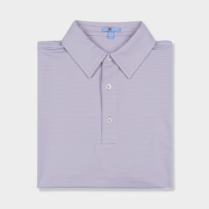 Collegiate Pinstripe Performance Polo-GenTeal Apparel