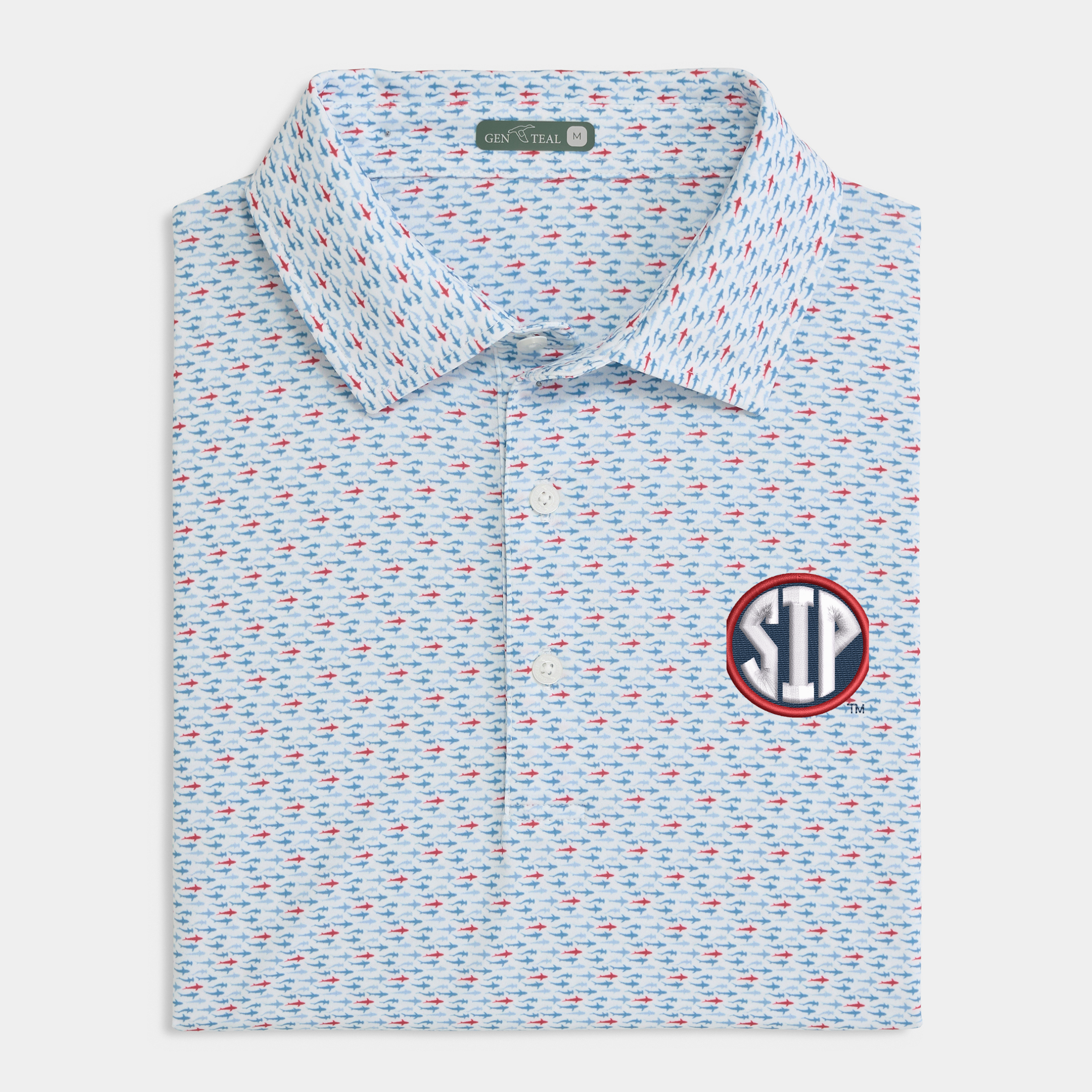 Ole Miss SIP Fin Frenzy Printed Performance Polo
