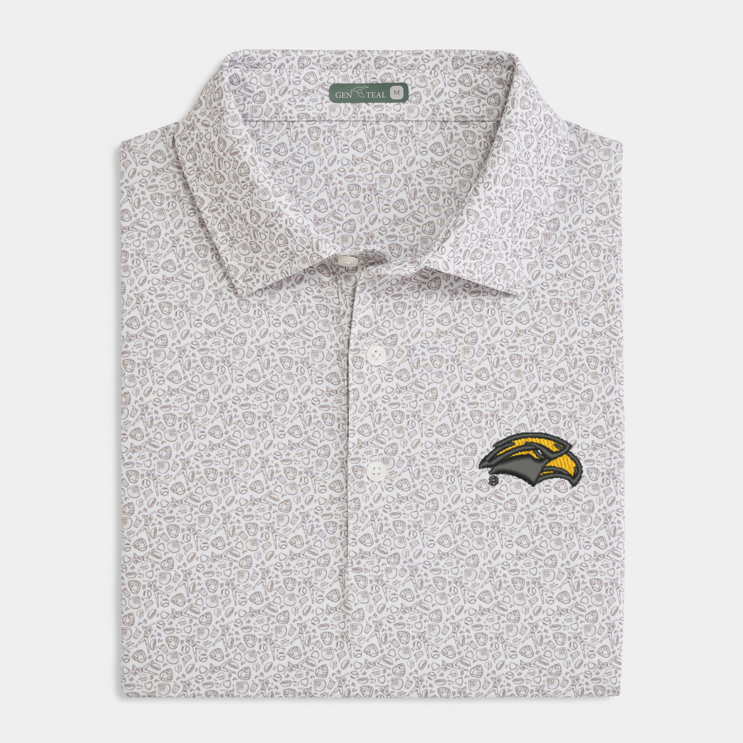 Southern Miss Fastball Printed Performance Polo