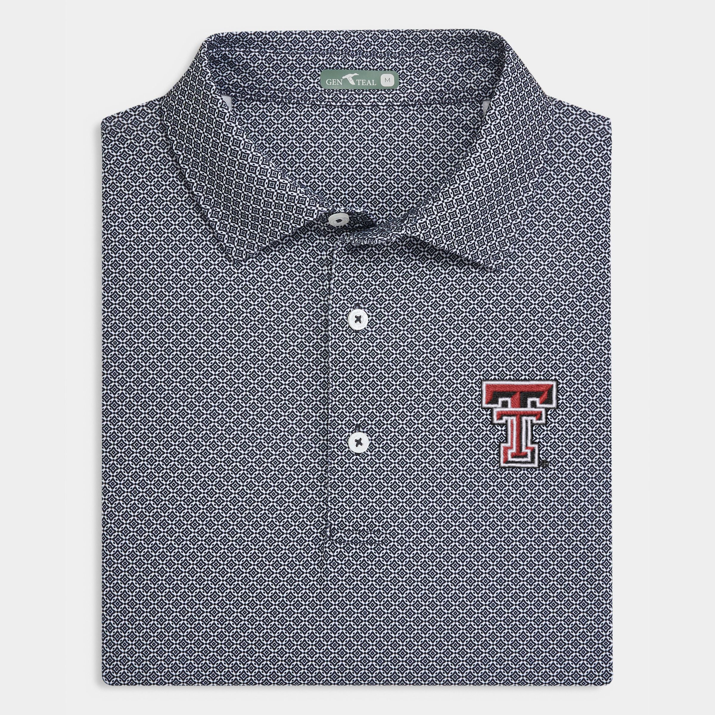 Texas Tech Diamond Lattice Printed Performance Polo