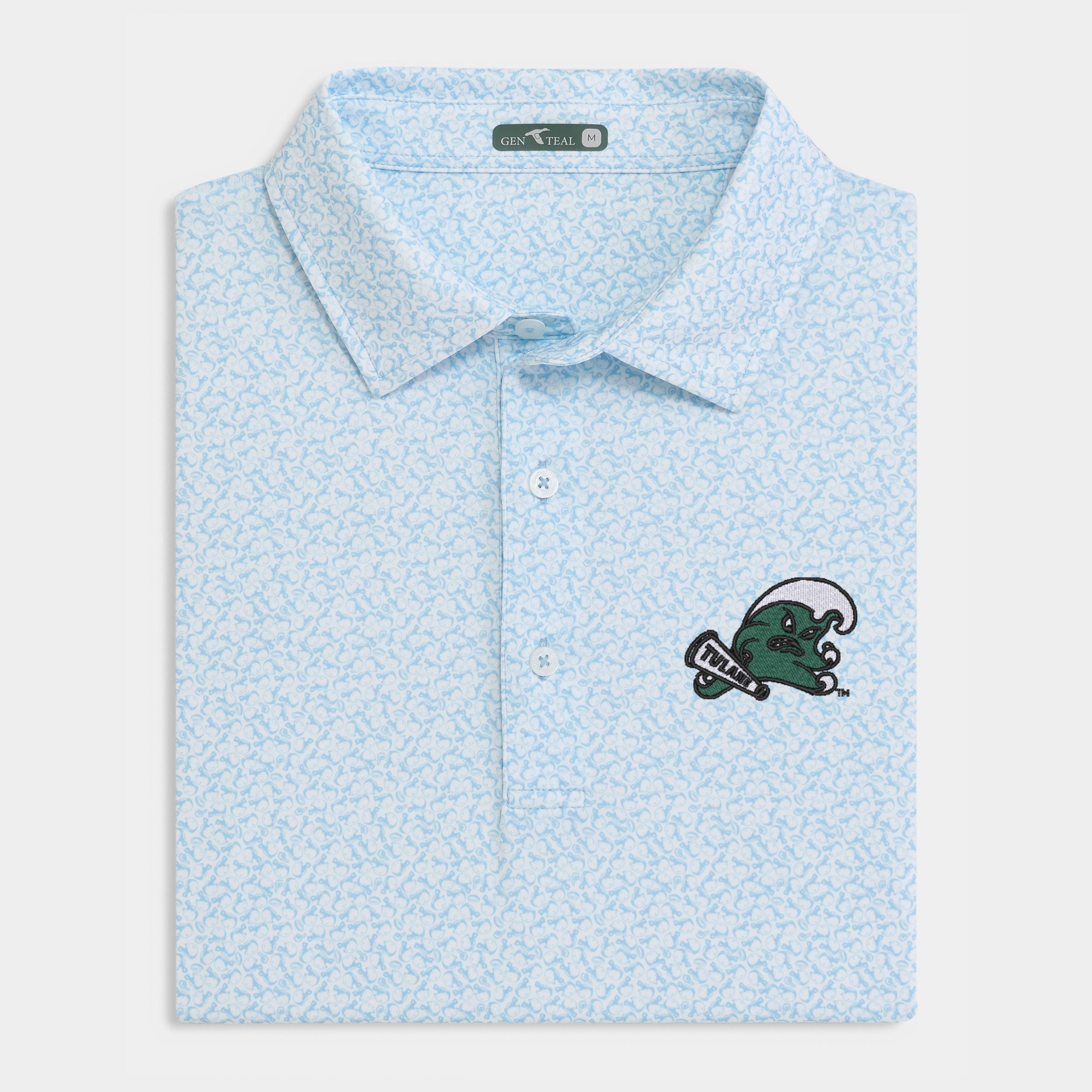 Tulane Helmet Havoc Printed Performance Polo