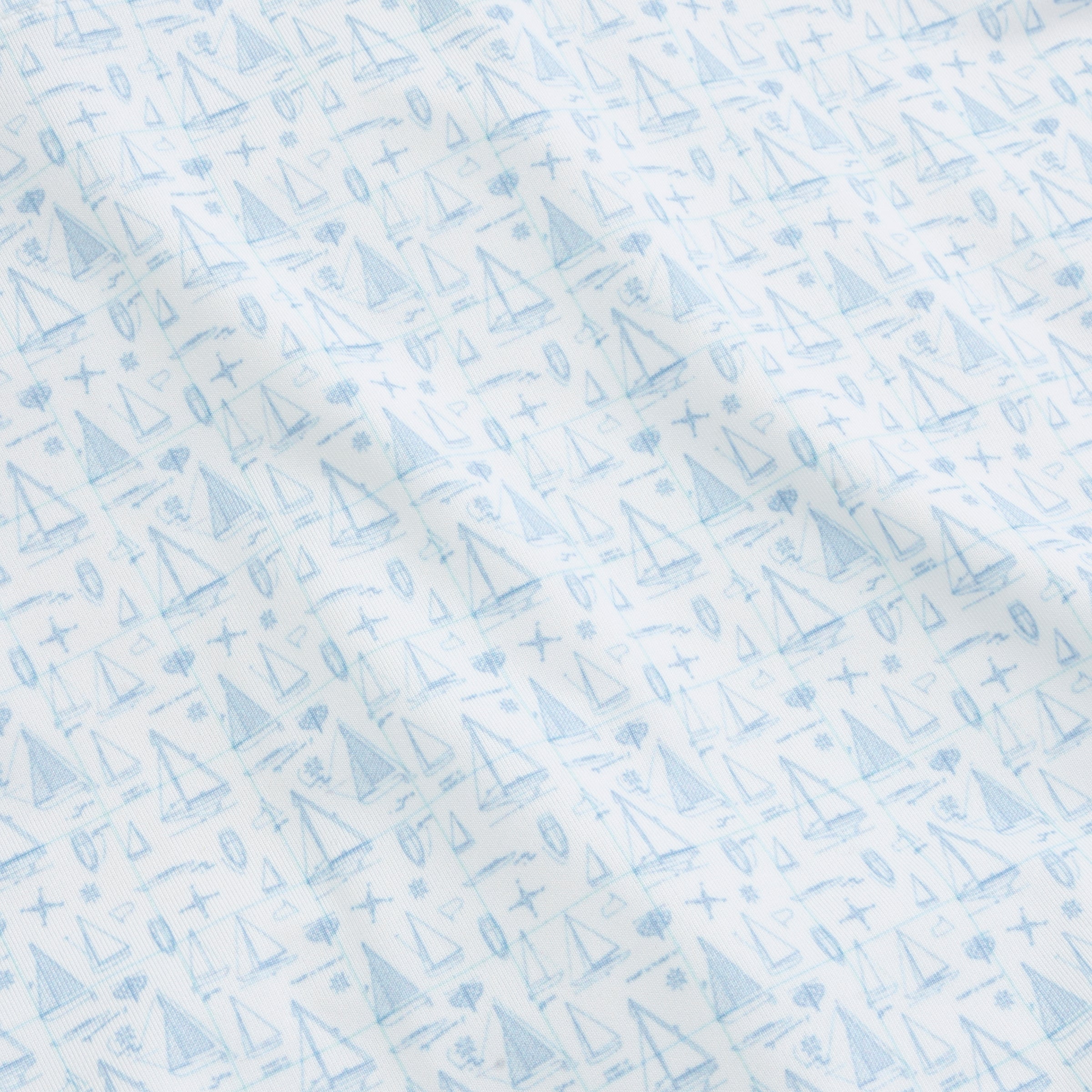 Sketches of sailboats on a white background