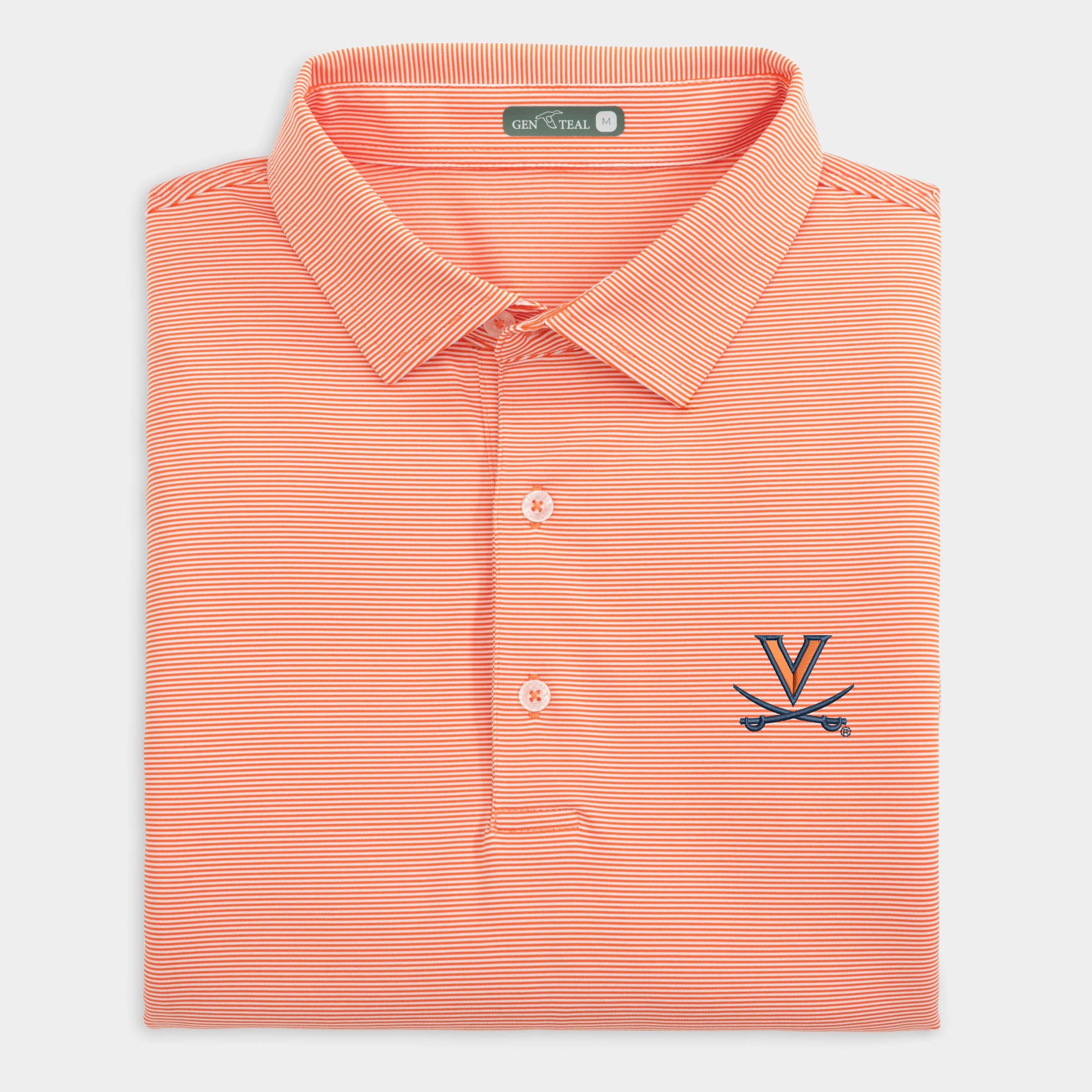 Virginia Club Pinstripe Performance Polo